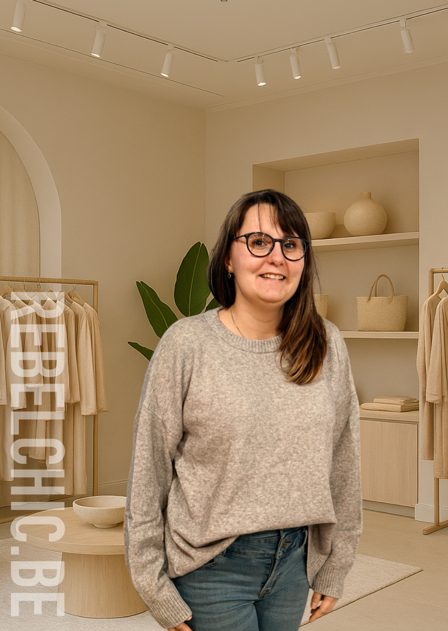 Le pull Victoria gris, 3 noeuds