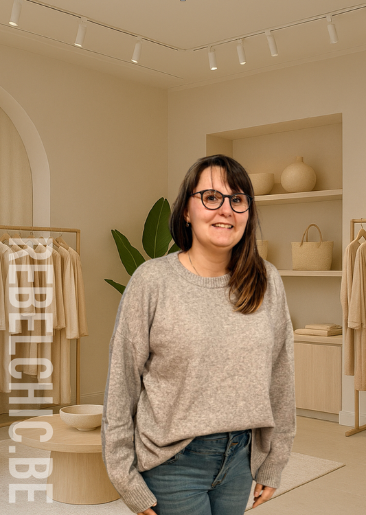 Le pull Victoria gris, 3 noeuds