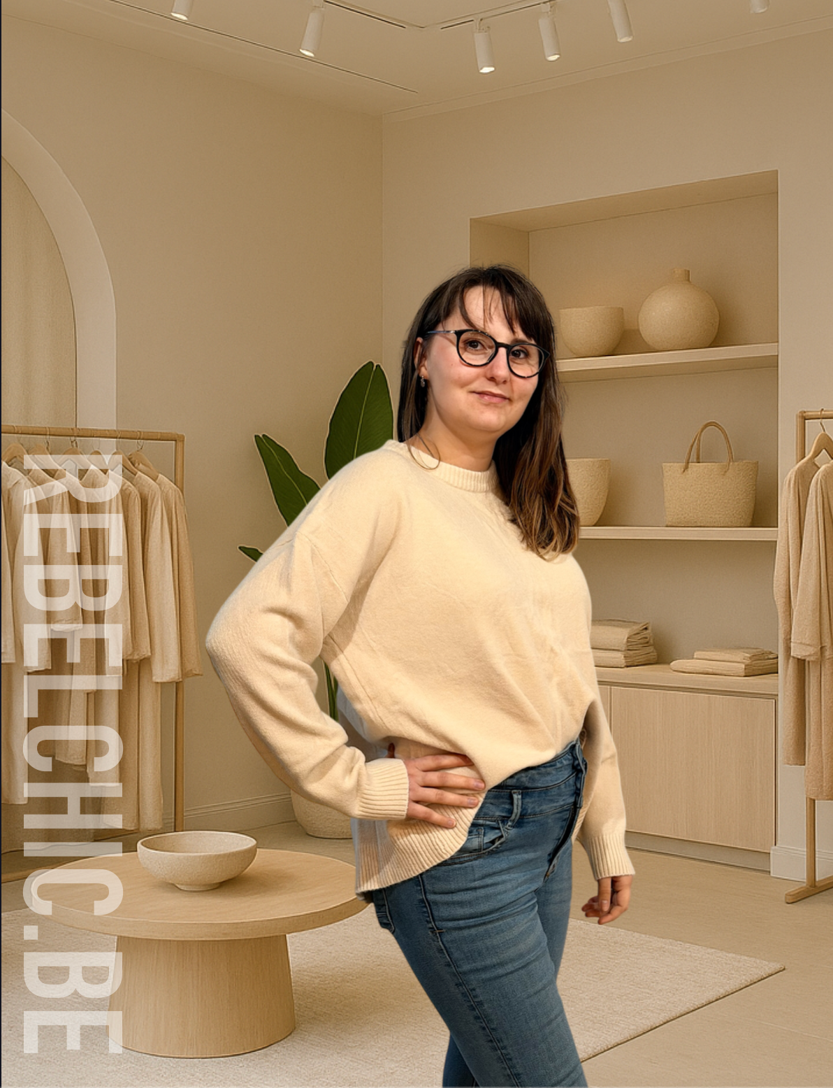Le pull Victoria  3 noeuds beige