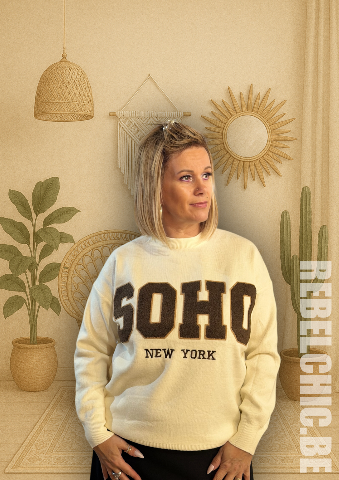 Pull Faustine beige