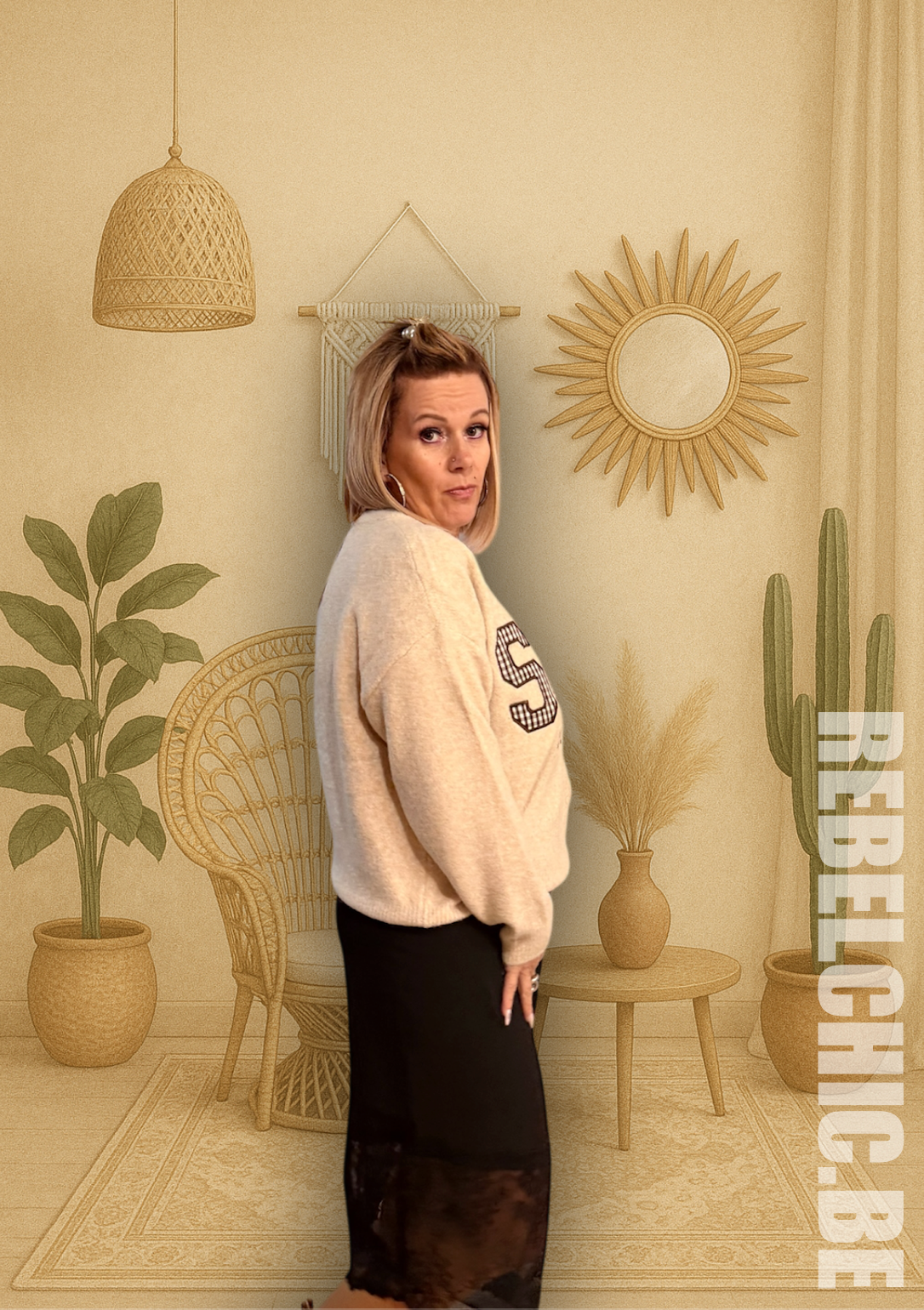 Pull Faustine beige