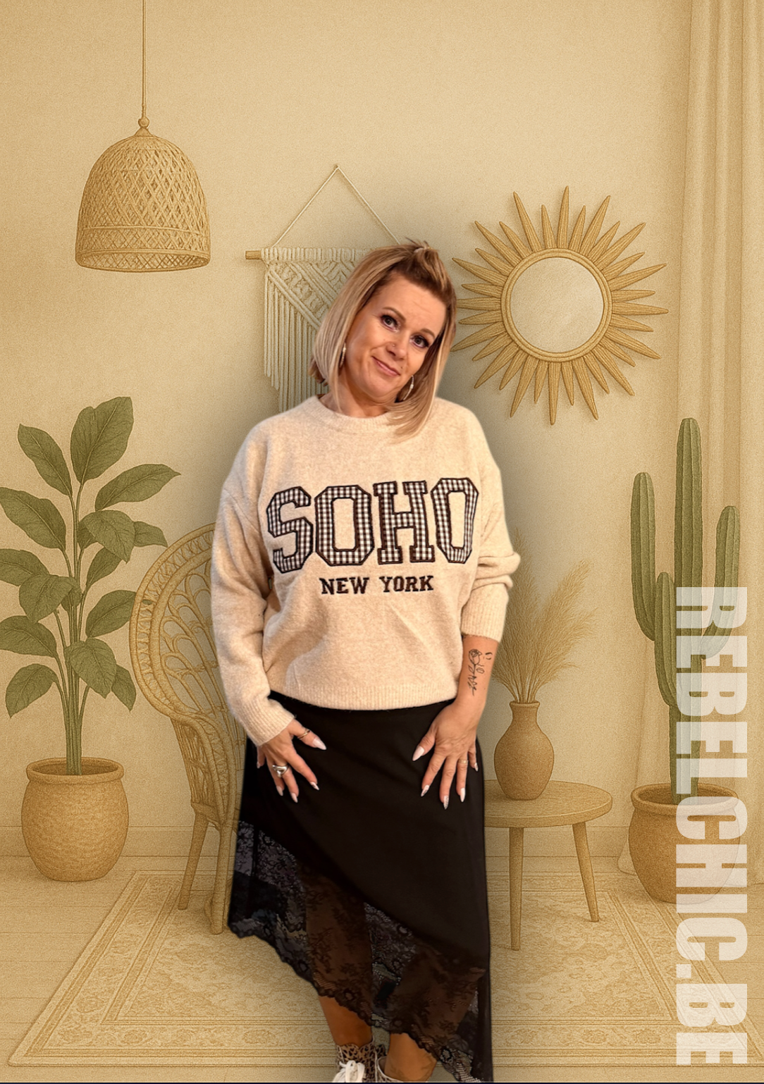 Pull Faustine beige