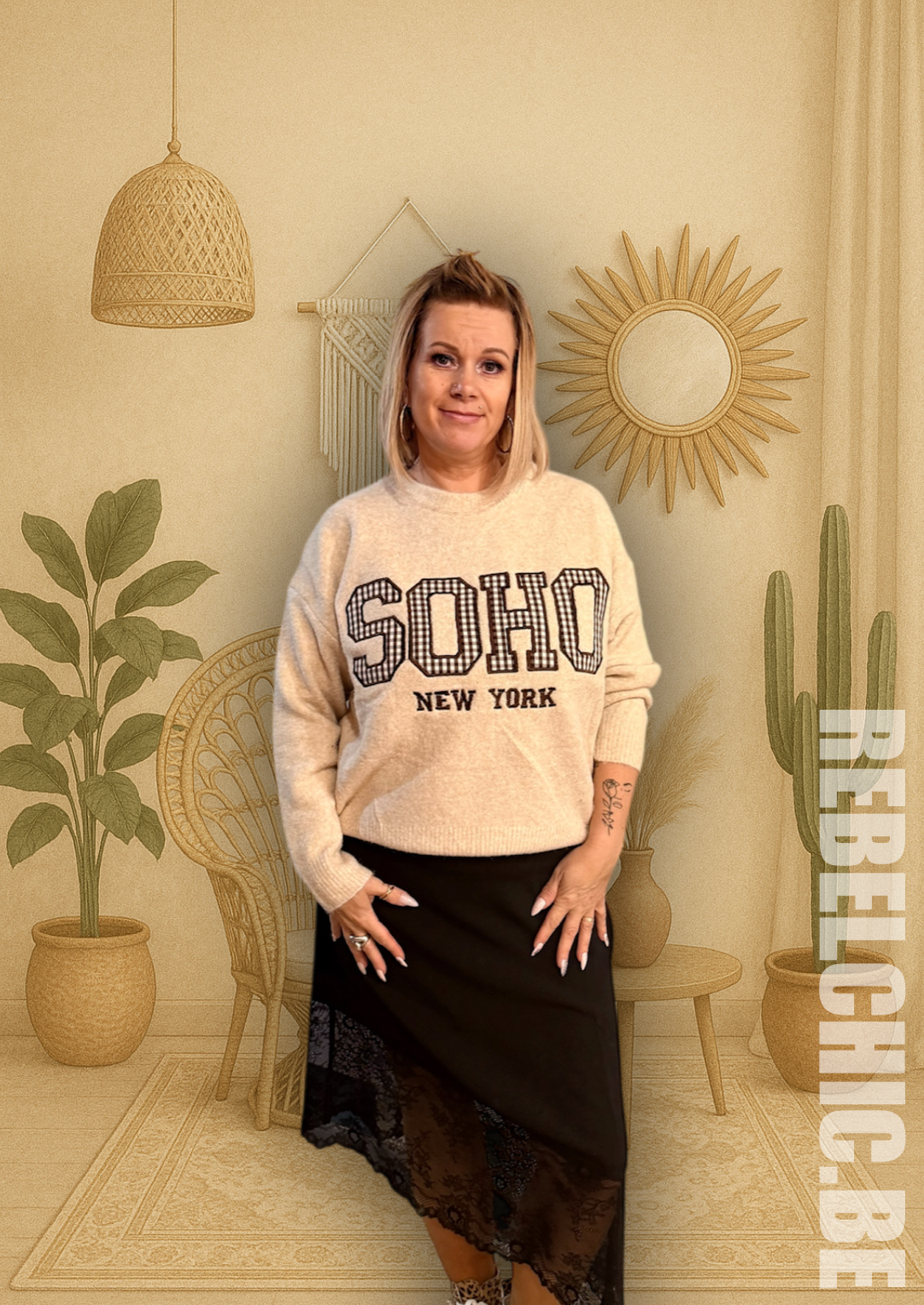 Pull Faustine beige