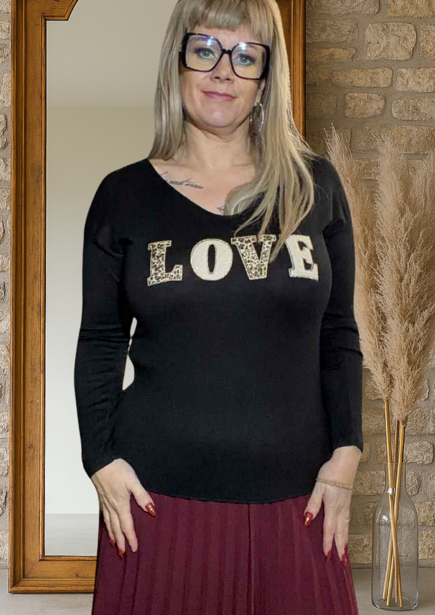 T-shirt manche longue love