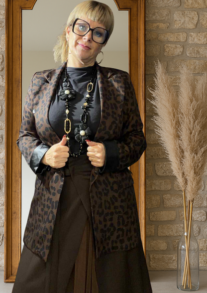 Veste léopard dark Sabine