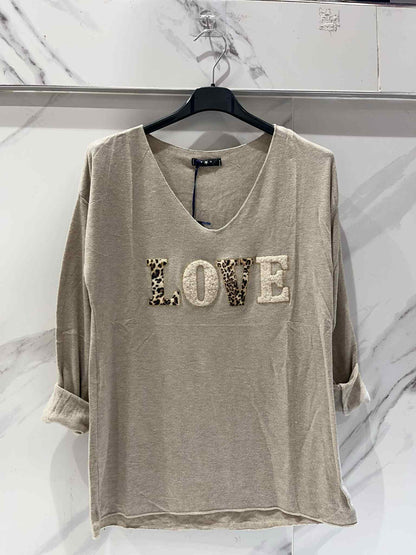 T-shirt manche longue love