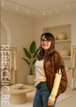 La veste Stéphanie, réversible léopard