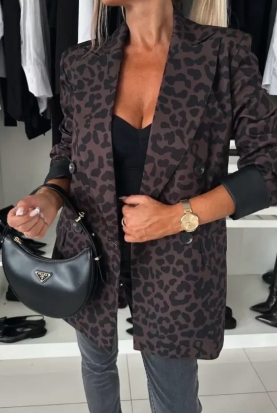 Veste léopard dark Sabine