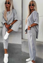 Ensemble haut oversize et pantalon décontracté  Gris